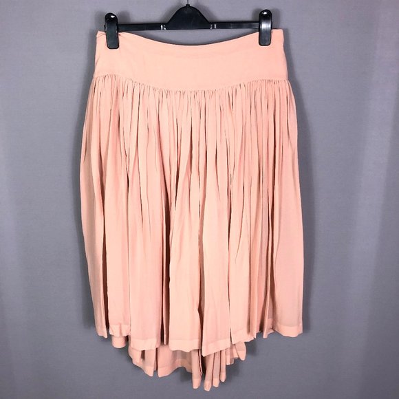 Stella McCartney Women's Rose Pleated Silk Midi Flare Skirts Size EU 44 - Picture 4 of 12